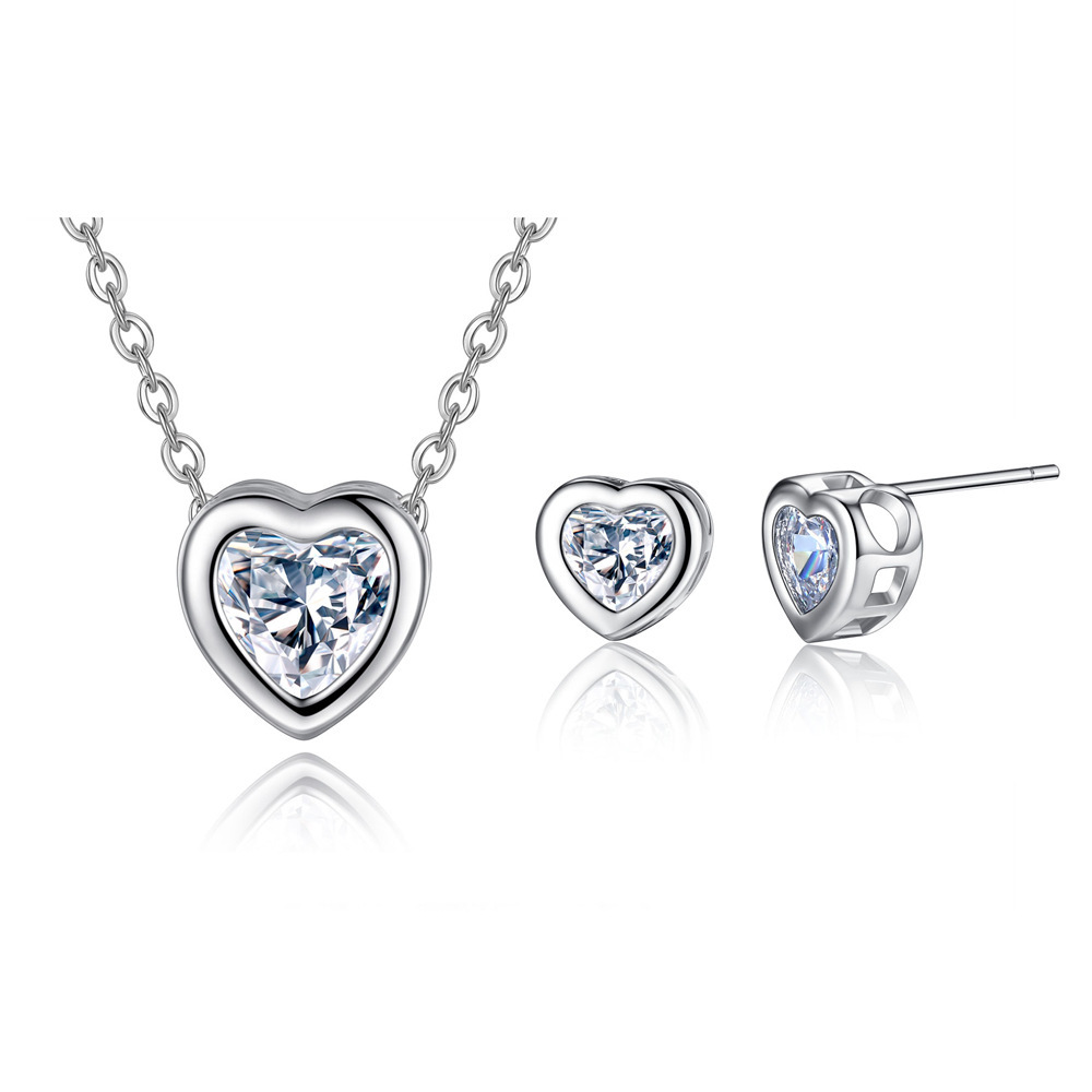 Karmiss Herz Schmuckset Damen