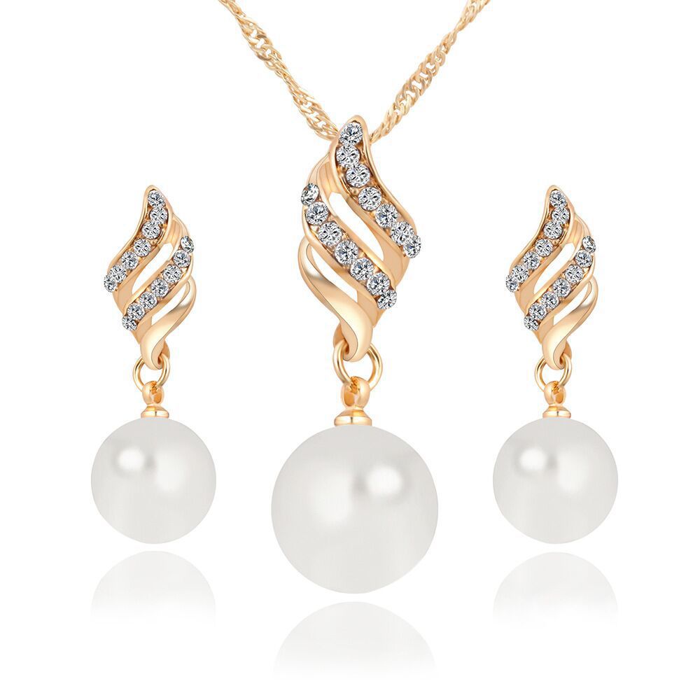 Karmiss Elegante Damen Schmuckset mit Perlen